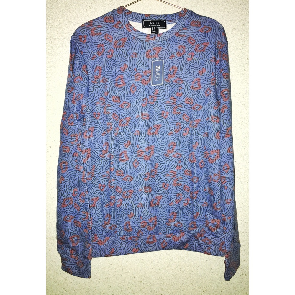 NWT All-Over Graphic Print Crewneck Sweatshirt